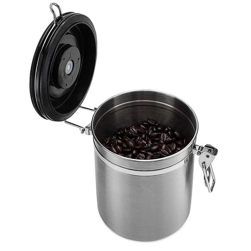 Coffee Container | Lever Clamp Lid, Dial And Front Scoop