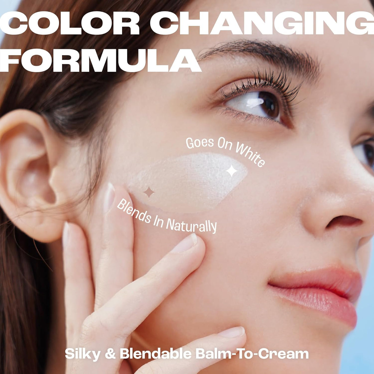 Colour-Changing Foundation Stick, Dual-Ended Brush, Natural / Light / Medium