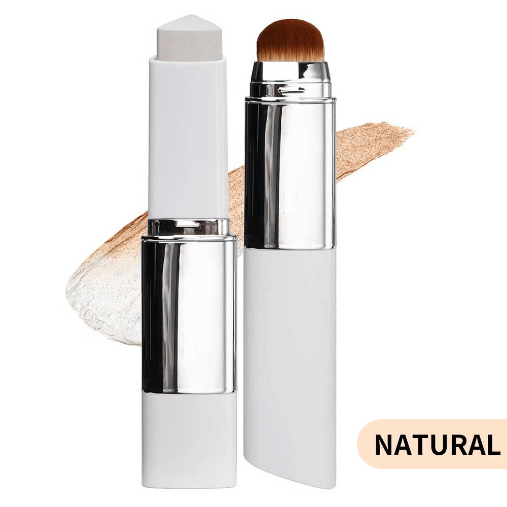 Colour-Changing Foundation Stick, Dual-Ended Brush, Natural / Light / Medium