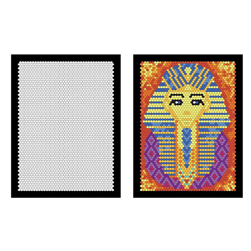 Colour by Numbers Activity Book | 100 Mosaic Designs on Black Backgrounds | Relaxing Creative Hobby for All Ages