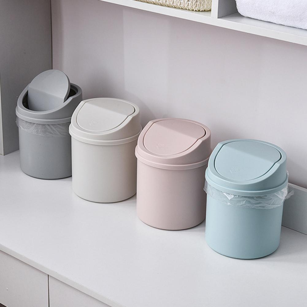 Compact Trash Can | Swing Lid That Closes On Its Own
