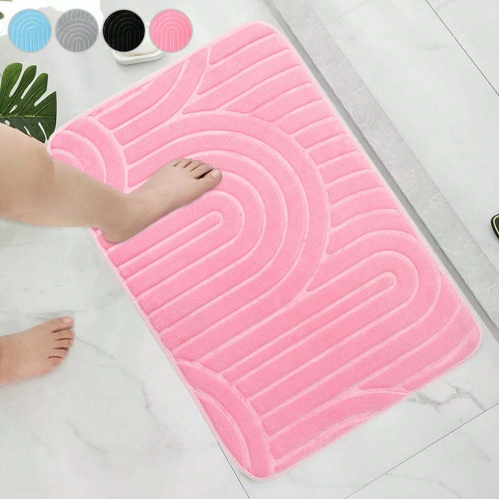 Concentric Arches | Non-Slip Bath Mat – Ultra-Soft Microfiber Design 4