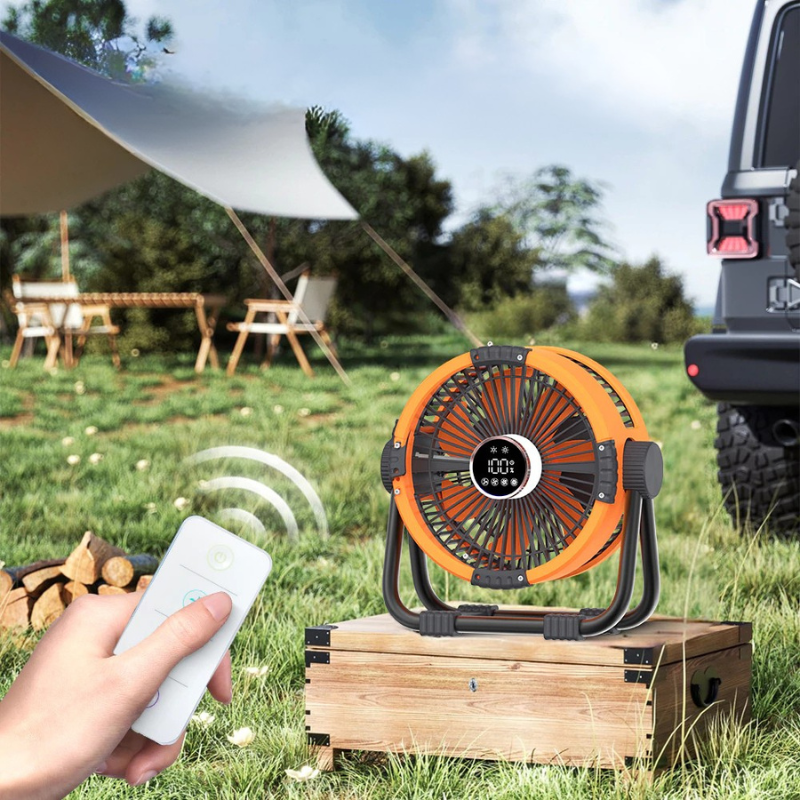 CoolBreeze | Rechargeable Camping Fan With LED Light & Power Bank