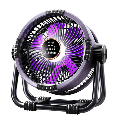 CoolBreeze | Rechargeable Camping Fan With LED Light & Power Bank 5