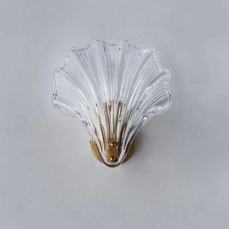 CoralBeam | Shell Glass Wall Light – Warm LED Design for Elegant Interiors
