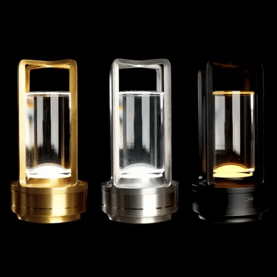 Cordless Crystal Table Lamp – USB Rechargeable Touch Dimmer IP65