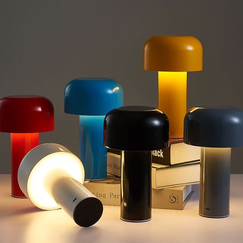 Cordless LED Table Lamp – Dimmable Mushroom Design
