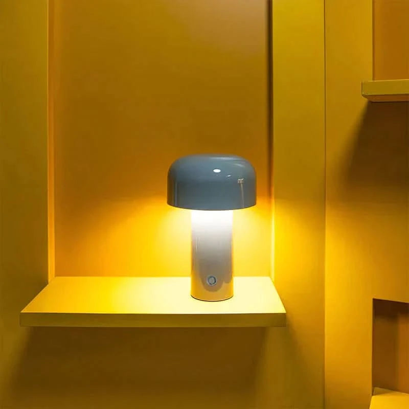 Cordless LED Table Lamp – Dimmable Mushroom Design