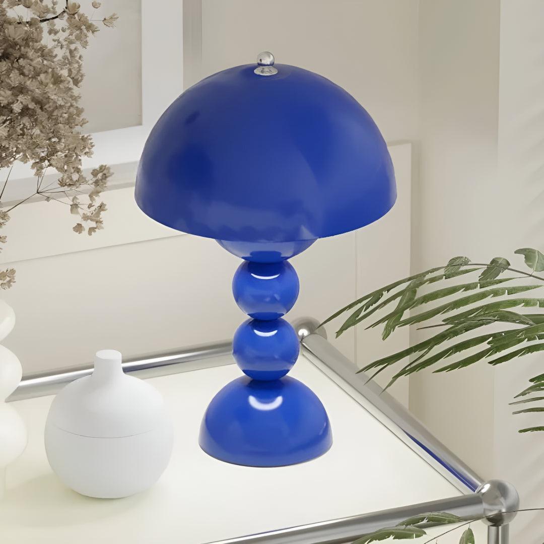 Cordless Mushroom Table Lamp, Acrylic, 30 x 20 cm | Rechargeable, Push-Button Switch | Up to 8 Hours Ambient Light