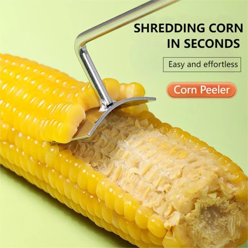 Corn Stripping Tool Stainless Steel | Curved Blade Design, Dishwasher Safe | Strips Fresh Corn Kernels in Seconds