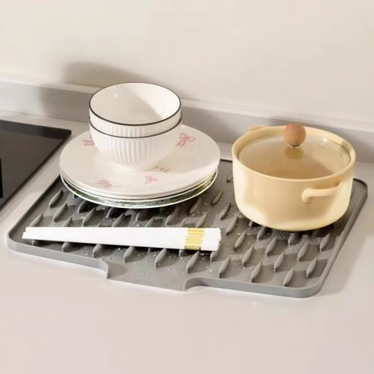 Countertop Drying Mat, Absorbent Quick-Dry Fabric, Non-Slip Base