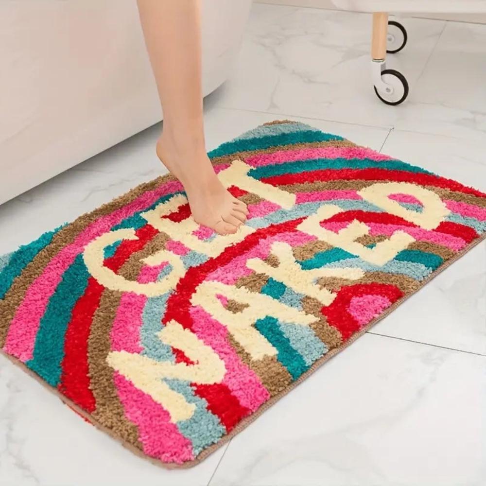 CozyHome | Non-Slip Bath Mat – Ultra-Soft Microfiber Rainbow Design 1