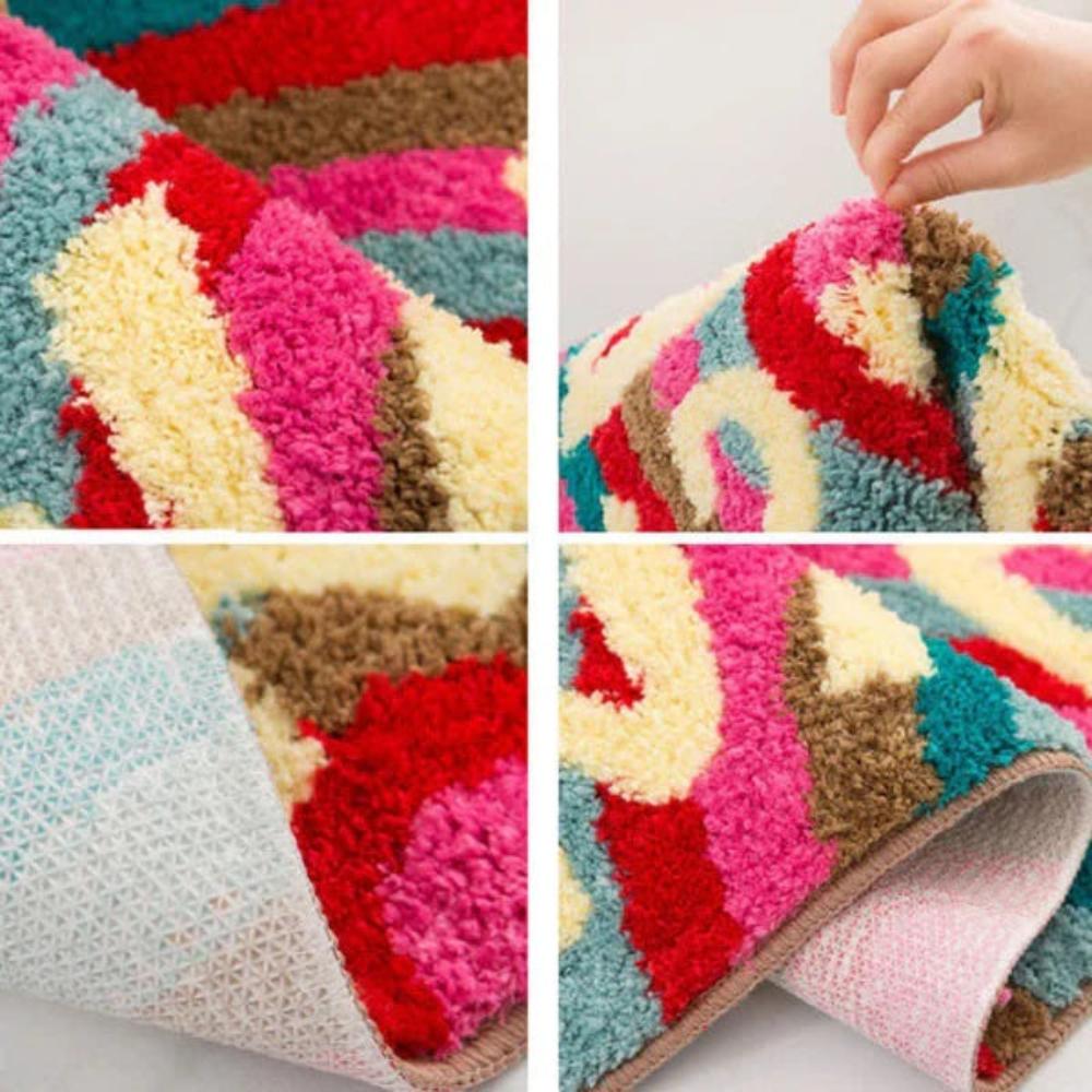 CozyHome | Non-Slip Bath Mat – Ultra-Soft Microfiber Rainbow Design 2