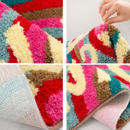 CozyHome | Non-Slip Bath Mat – Ultra-Soft Microfiber Rainbow Design 2