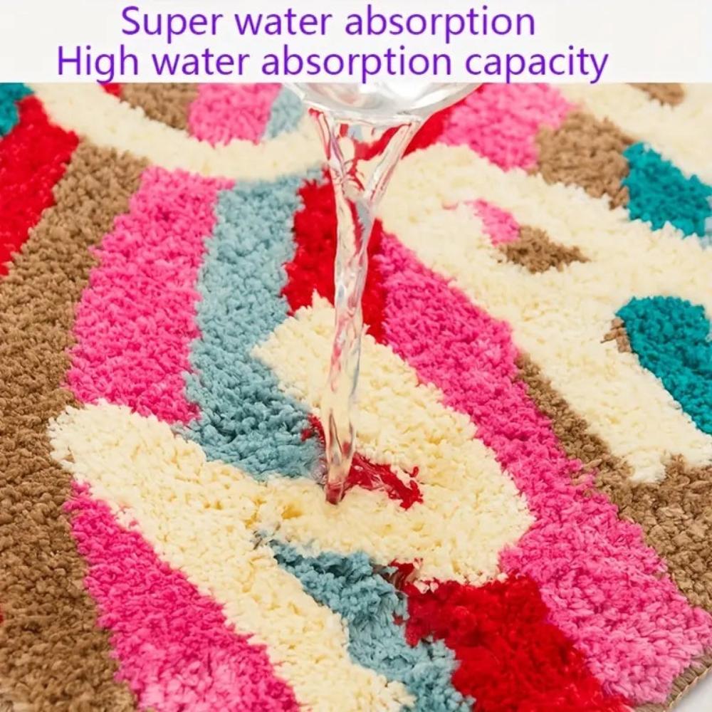 CozyHome | Non-Slip Bath Mat – Ultra-Soft Microfiber Rainbow Design 3