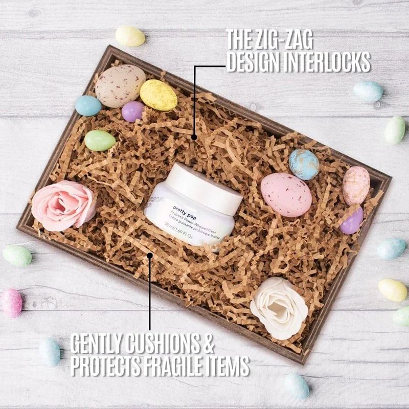 Crinkle Cut Paper Gift Filler | Shredded Paper for Boxes, Baskets & Hampers | Adds Texture, Fills Gaps & Cushions Items