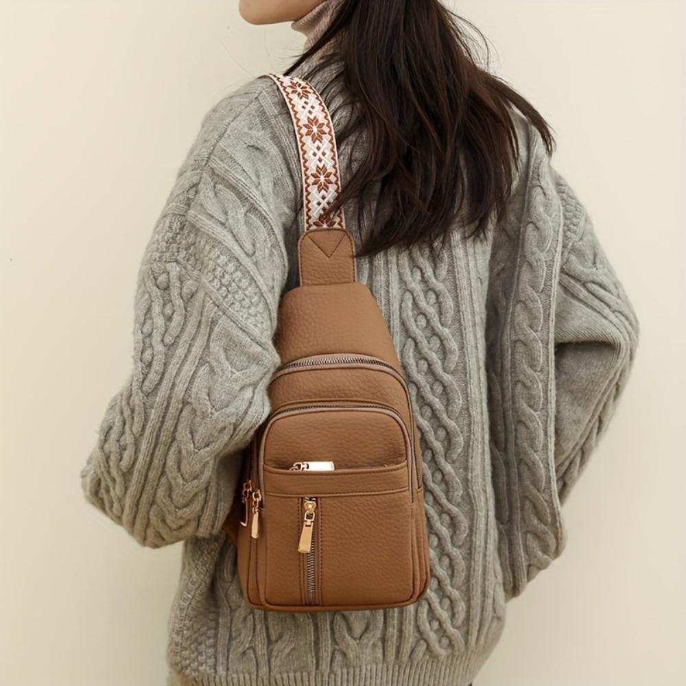 Crossbody Bag for Women - Vegan Leather with Adjustable Strap