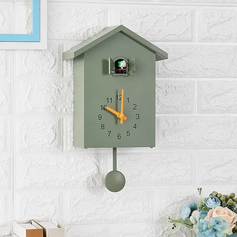 Cuckoo Wall Clock | House Shape, Swinging Pendulum