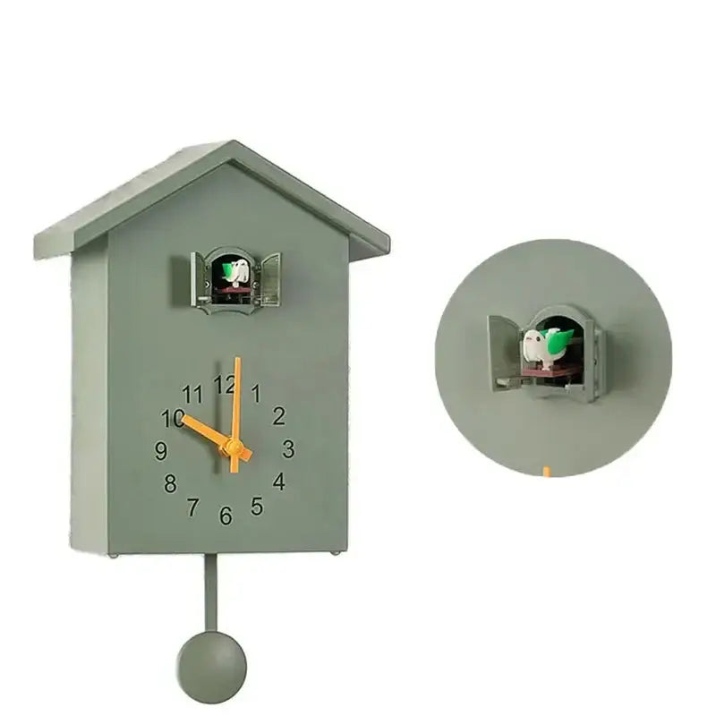 Cuckoo Wall Clock | House Shape, Swinging Pendulum