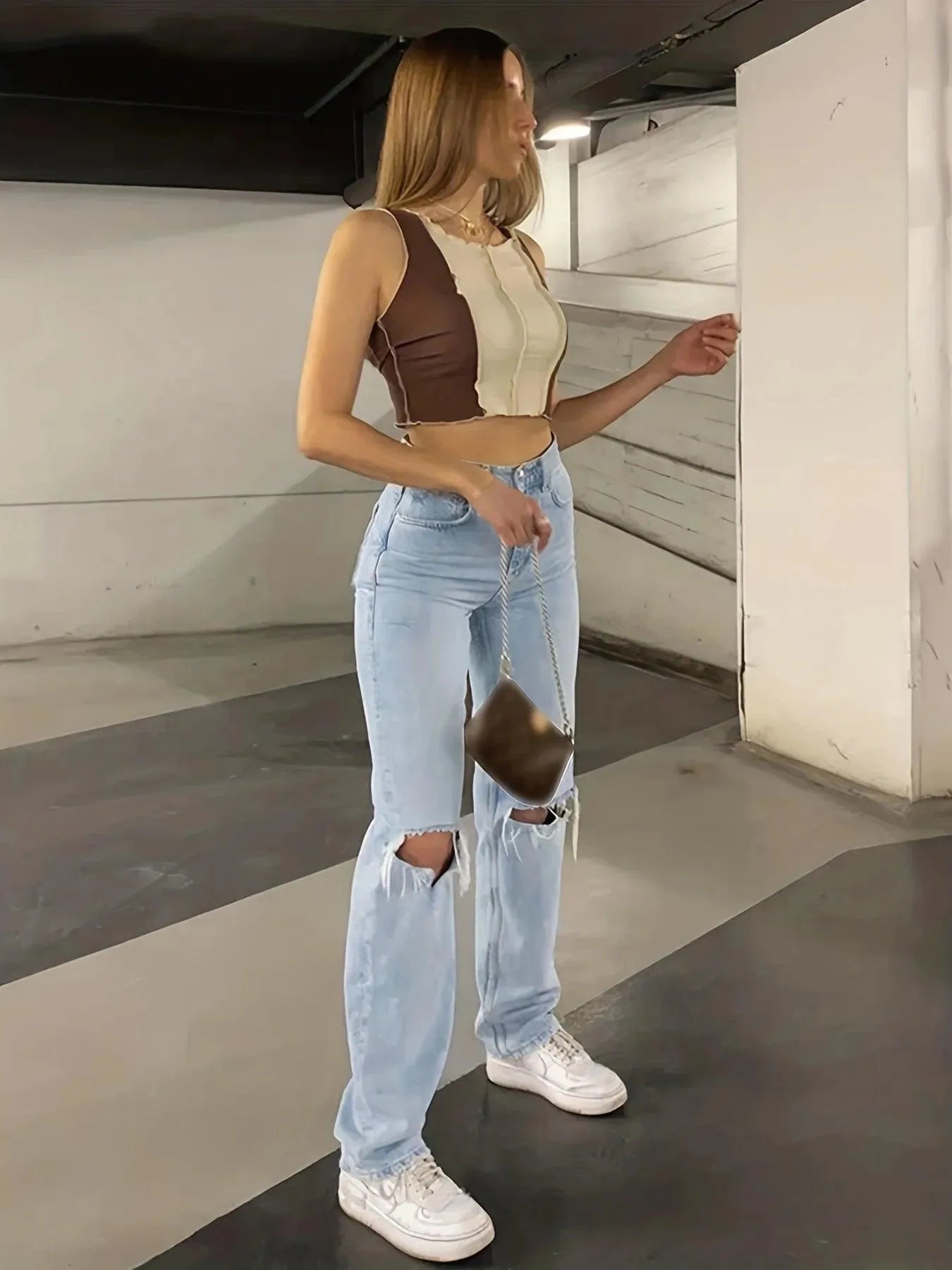 Demi | Ripped Pants – Relaxed Fit, Durable Blue Denim