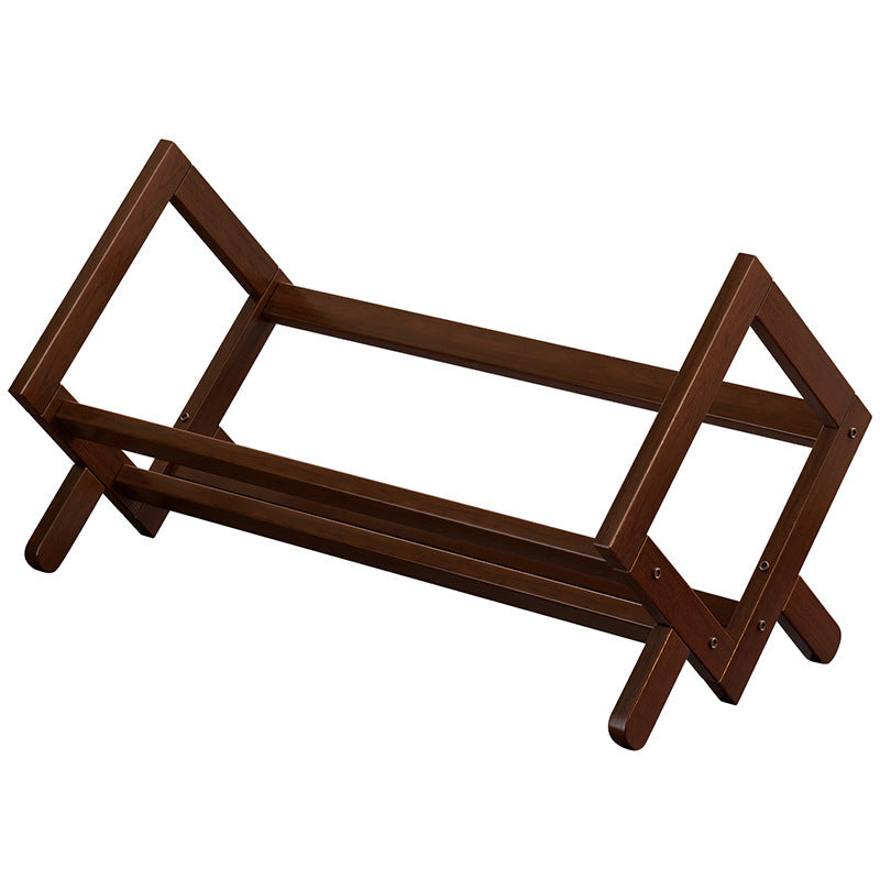 Desk Bookshelf Organizer | Open Slat Cradle On An X-Frame
