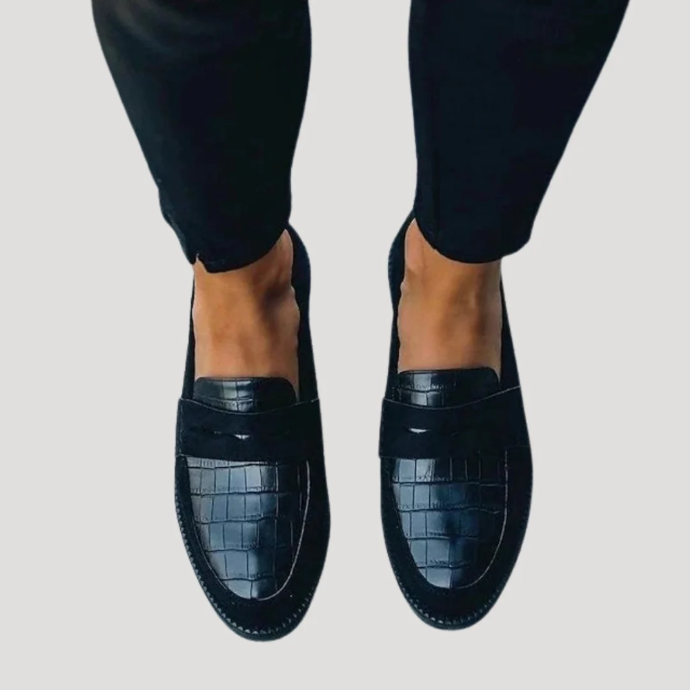Diane | Women's Loafers - Handmade Black Leather with Orthopedic Support 1