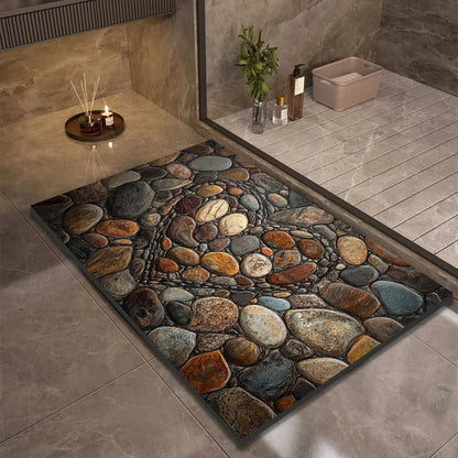 Diatomaceous Earth Bath Mat – Modern and Minimalist, Non-Slip and Quick-Drying for the Bathroom or Kitchen 0
