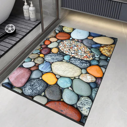 Diatomaceous Earth Bath Mat – Modern and Minimalist, Non-Slip and Quick-Drying for the Bathroom or Kitchen 2