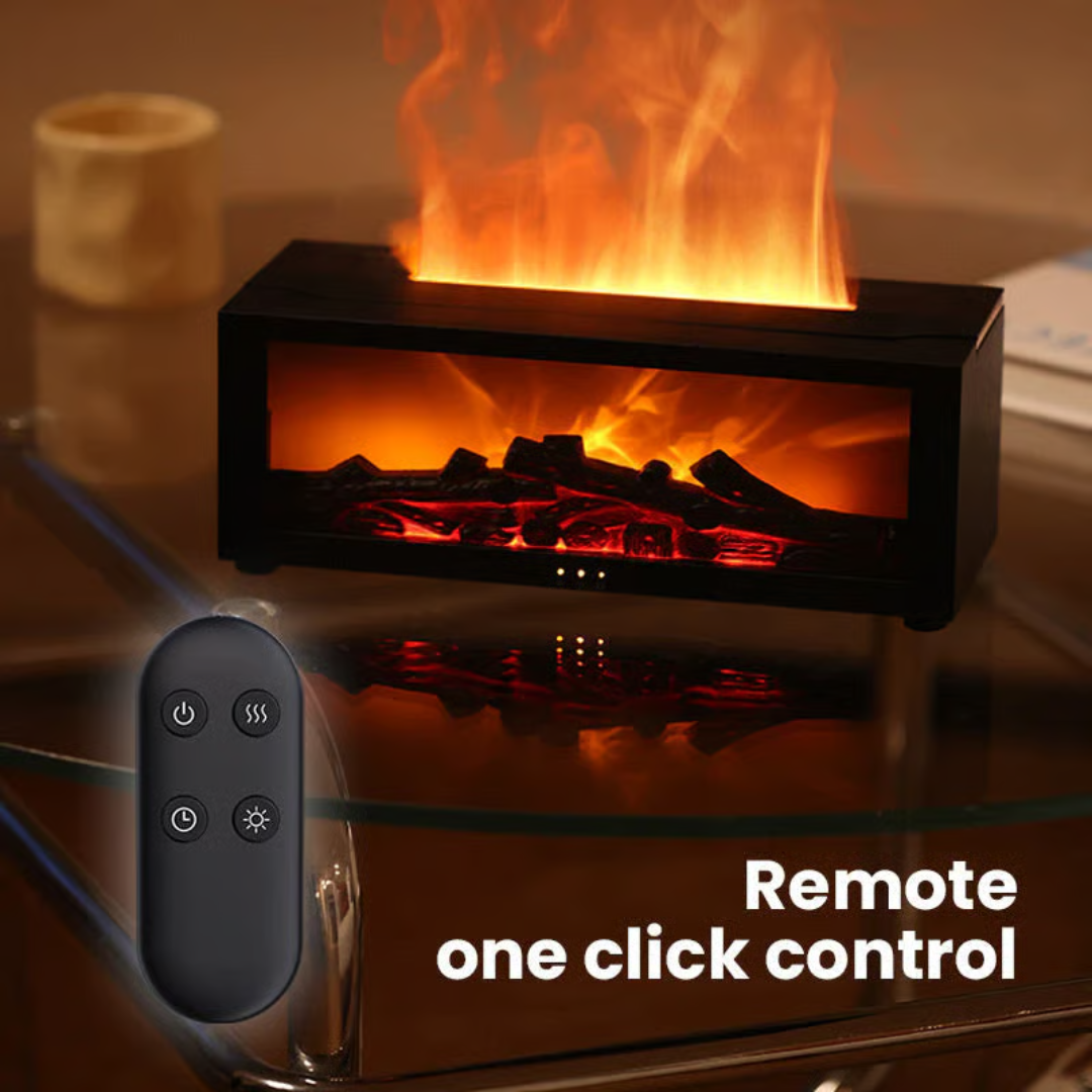 Diffuser Humidifier | Flame Effect Fireplace Lamp