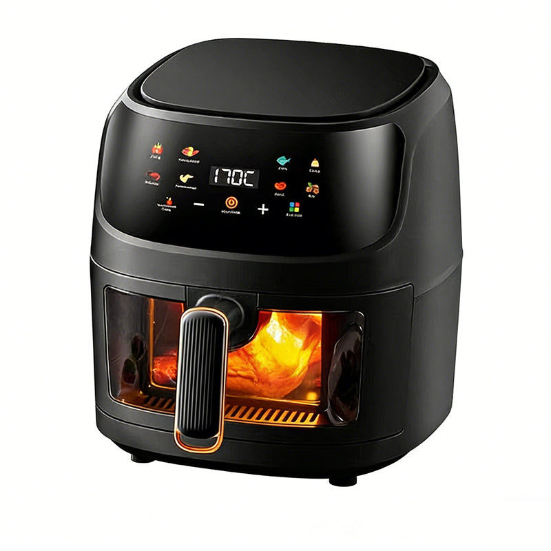 Digital Air Fryer with Viewing Window | 360° Rapid Hot Air Circulation | Crispy Family Meals with Less Oil, Digital Controls