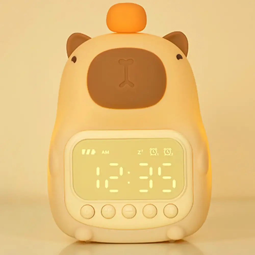 Digital Alarm Clock | Capybara Figure, Glowing Body