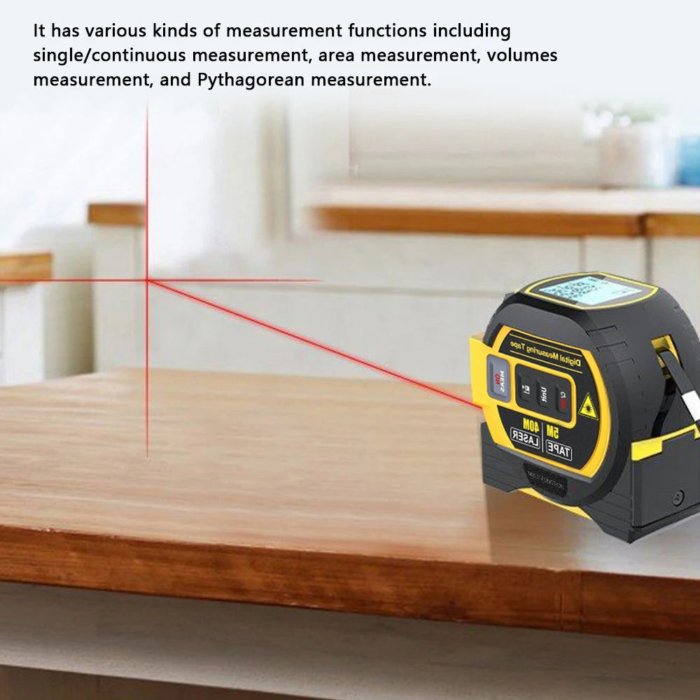 Digital Laser Tape Measure | 3-in-1 Rangefinder