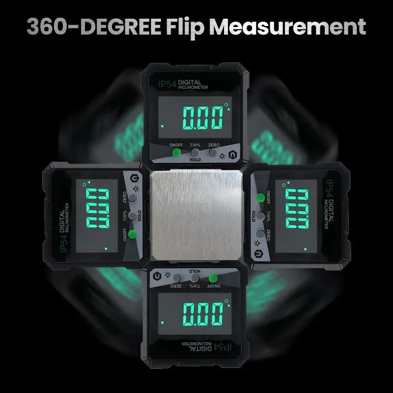 Digital Laser Tilt Level | ±0.2° Accuracy, 360° Magnetic Base | Backlit LCD Display, USB-C Rechargeable Tool Kit