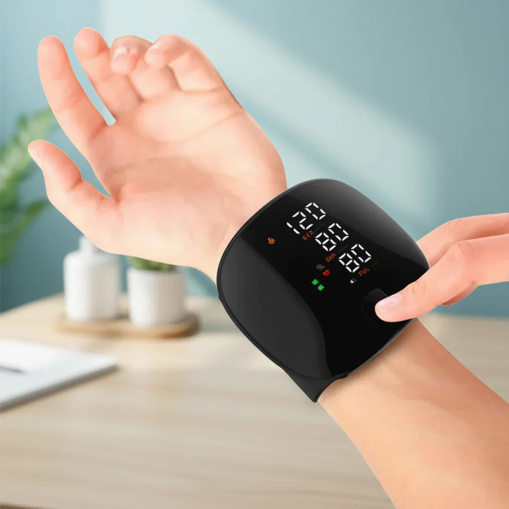 Digital Wrist Blood Pressure Monitor | Memory Function Health Tracker