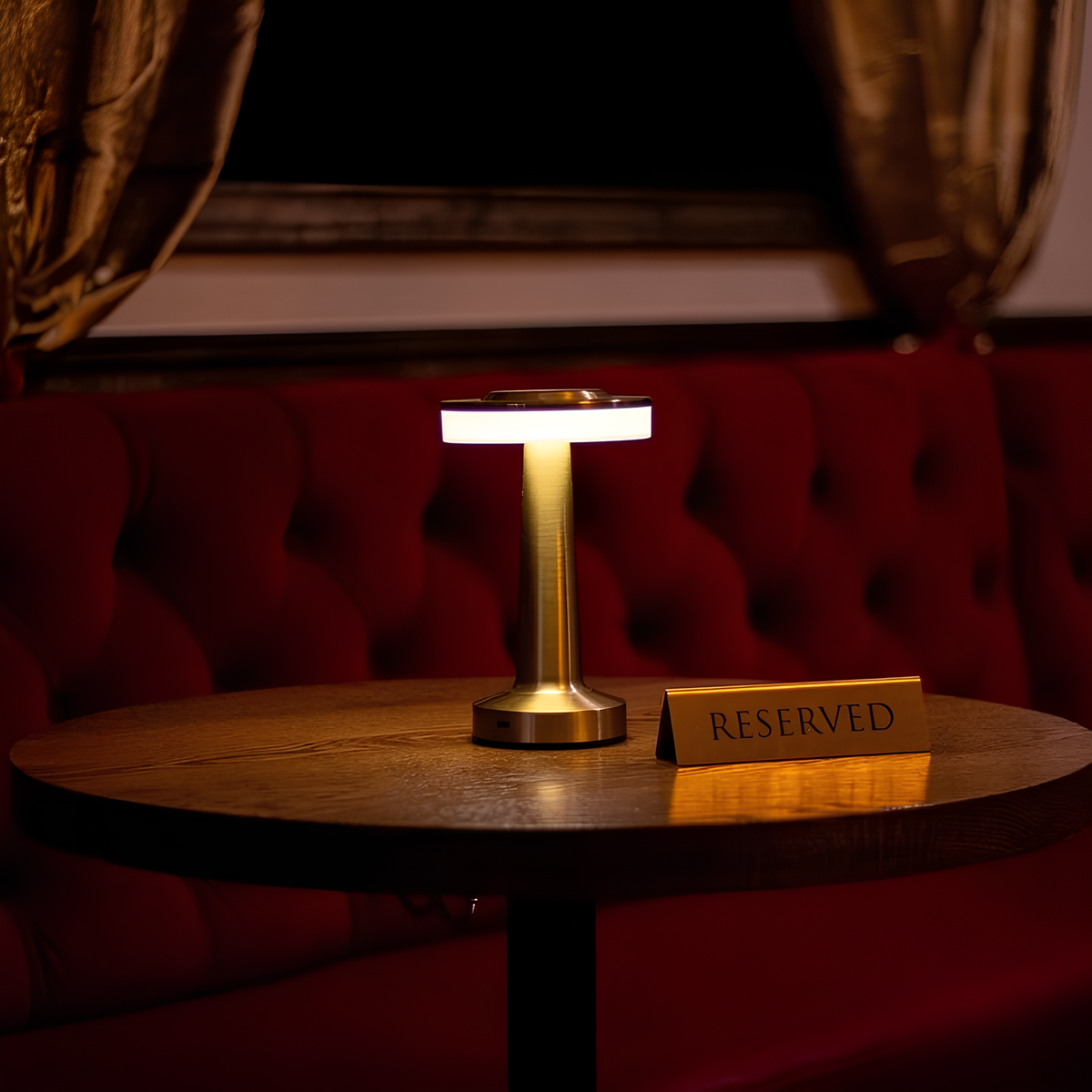 Dimmable Table Lamp Portable Cordless | Gold, Rose Gold, Silver, Black | USB-C Rechargeable LED, 8-12h Battery
