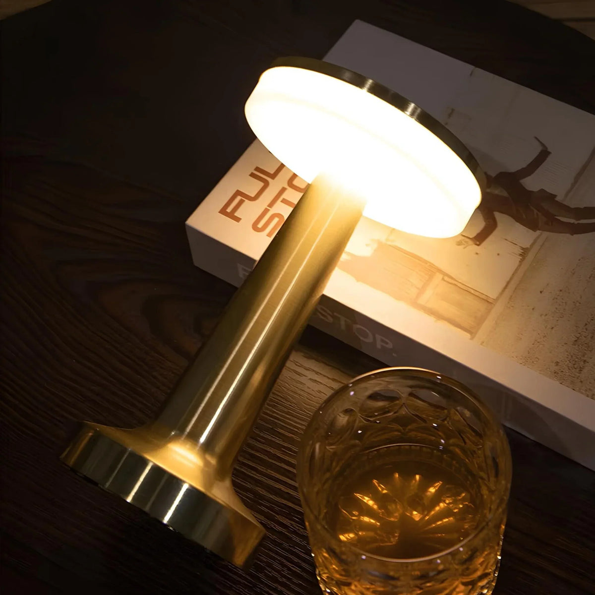 Dimmable Table Lamp Portable Cordless | Gold, Rose Gold, Silver, Black | USB-C Rechargeable LED, 8-12h Battery
