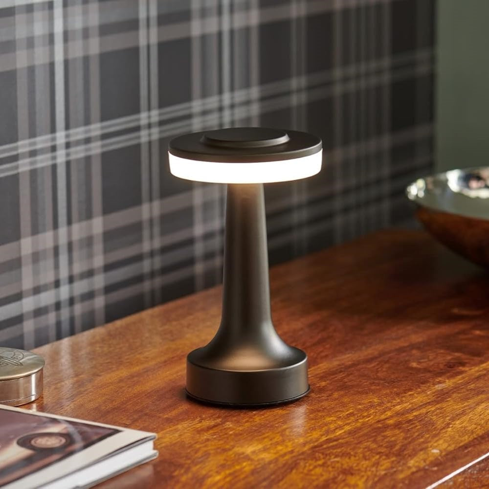 Dimmable Table Lamp Portable Cordless | Gold, Rose Gold, Silver, Black | USB-C Rechargeable LED, 8-12h Battery