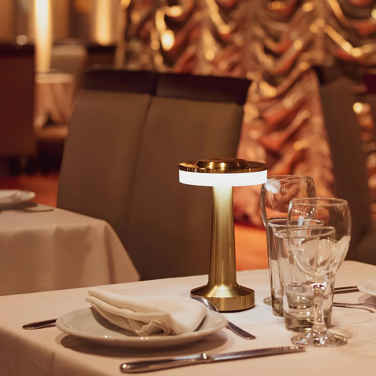 Dimmable Table Lamp Portable Cordless | Gold, Rose Gold, Silver, Black | USB-C Rechargeable LED, 8-12h Battery