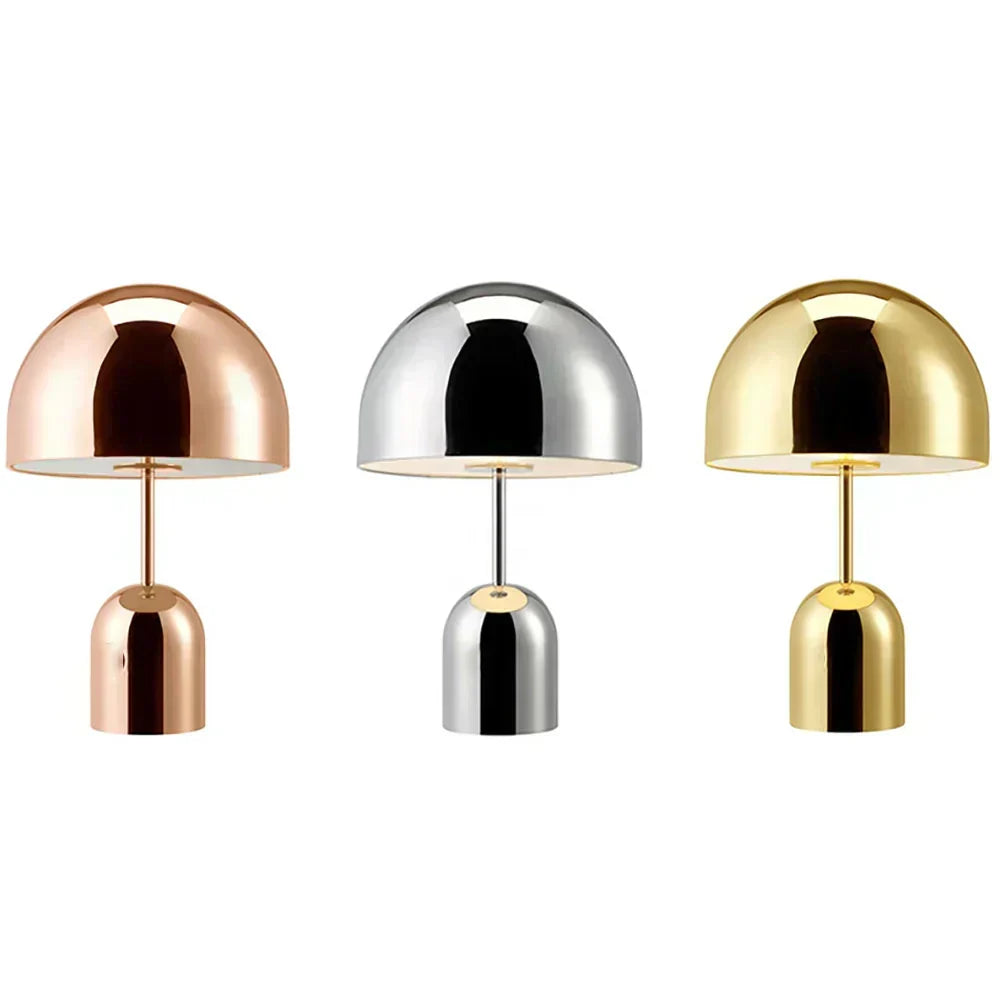 Dimmable Table Lamp with Copper Finish | Adjustable Brightness LED | Modern Lighting for Living Room & Bedroom