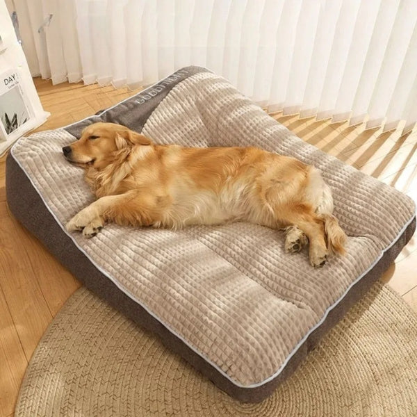 Dog Mattress Bed | Raised Back Bolster, Removable Cover