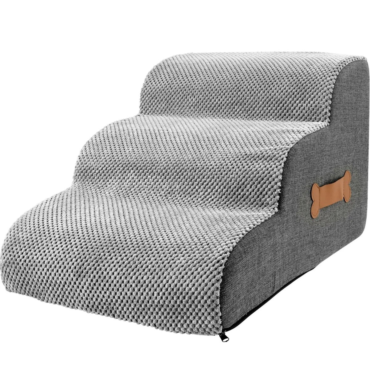 Dog Stairs – Soft pineapple velvet with non-slip surface, available in 2- or 3-step designs for beds or sofas 3