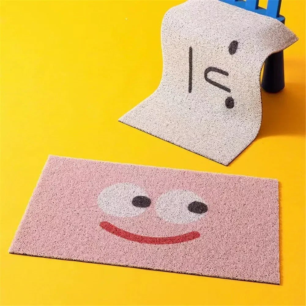 Doormat Polyester Rubber Backed Emoji Design, Fun, Durable Welcome Mat 3