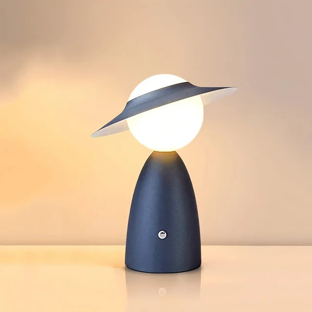 Touch Lamp with Wireless Charging Pad, Metal | Dimmable LED, Blue or Red | Adjustable Bedside & Desk Charging Light 3