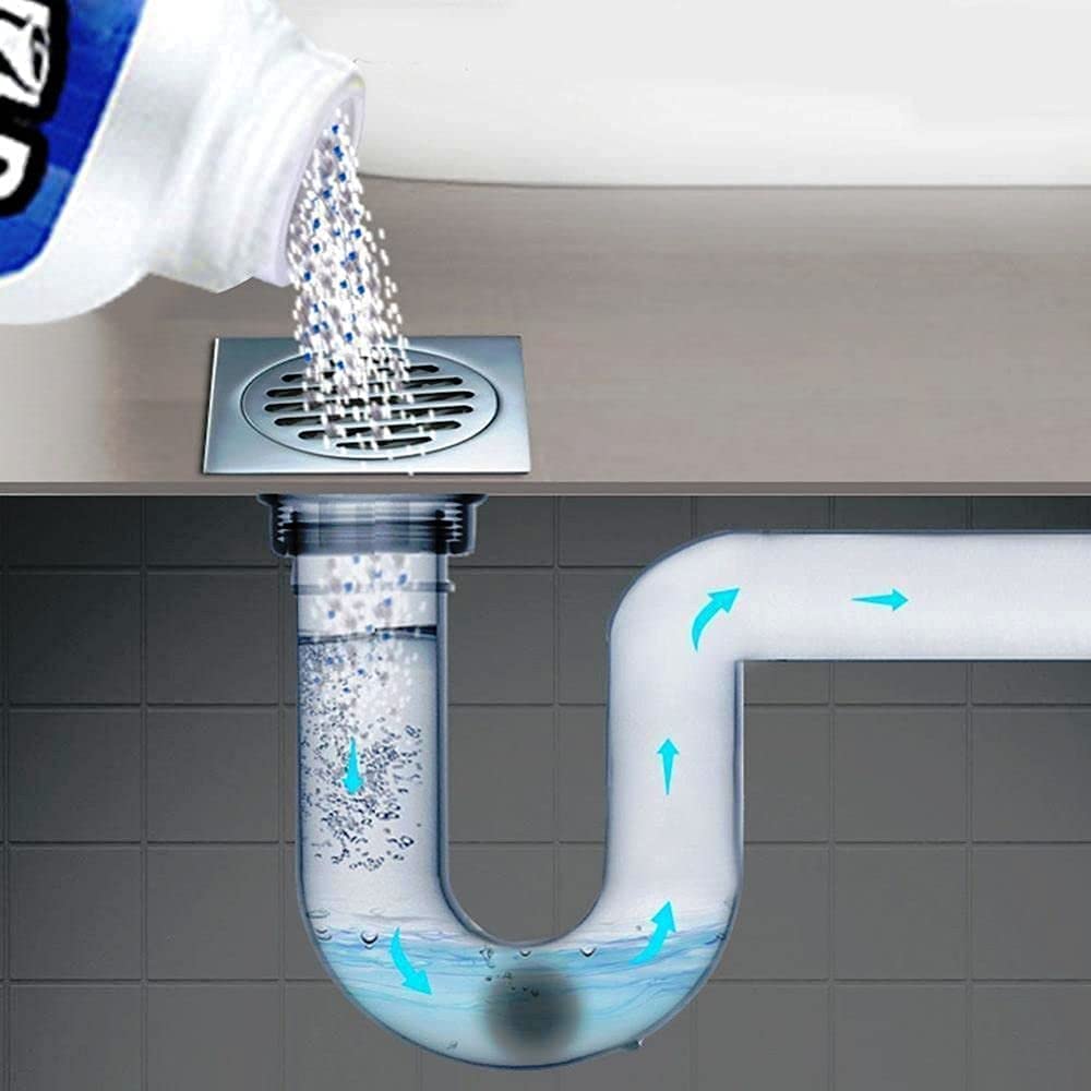 Drain Cleaner 110g | Fast-Acting Foaming Formula | Clears Clogs in Sinks, Showers & Toilets Without Scrubbing or Tools