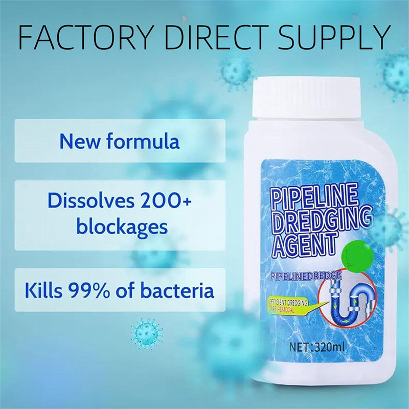 Drain Cleaner 350g | Pipe-Safe Fast-Acting Formula for Kitchen, Bathroom & Camper | Dissolves Grease, Hair & Stubborn Clogs