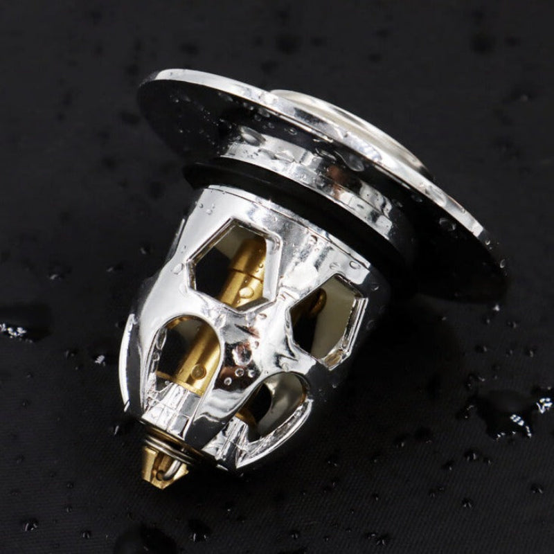 Drain Stopper | Push Open Cap, Slotted Hair Catch Basket