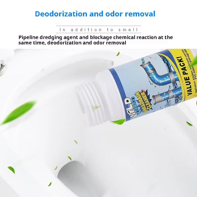 Drain Unblocker Powder Sachets | Dissolves Hair, Grease & Grime Fast | No Harsh Chemicals, Safe for All Household Pipes