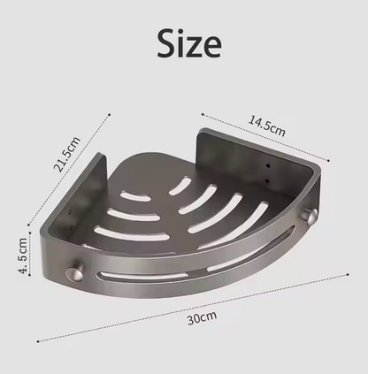 Drill-Free Shower Shelf – Transparent, Minimalist Design for Bathroom Storage 4