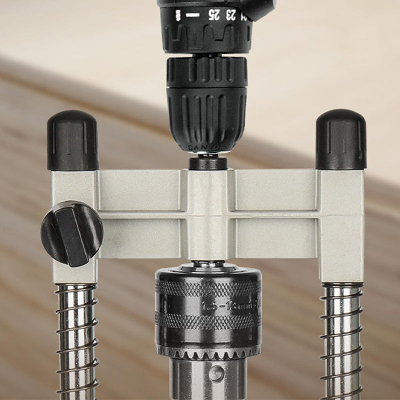 Drill Stand with Aluminium Base | 45-90 Degree Angle Lock | Steel Frame Cuts Vibration for Precise, Clean Holes