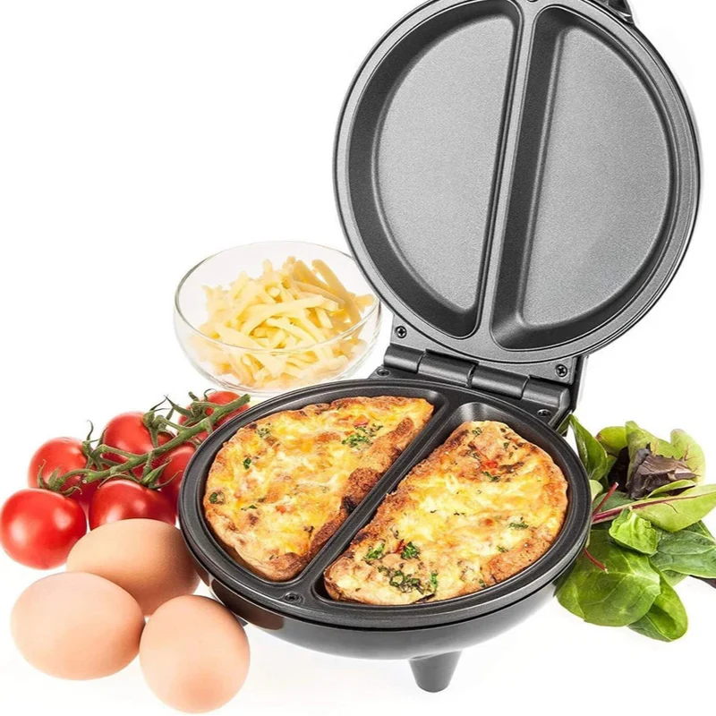 Dual Omelette Maker | Non-Stick 750W Double Egg Cooker